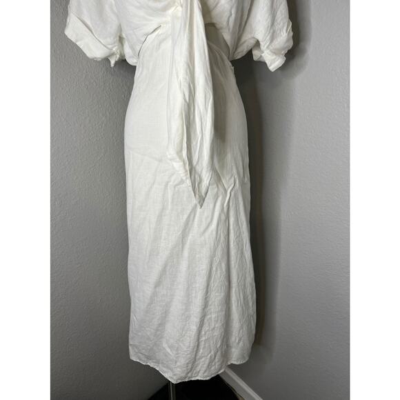 Just BEE Queen Chiara Dress V Neck Ecru XS - Picture 8 of 11